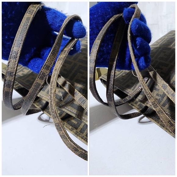 Authentic FENDI Zucca Spalmati Medium Roll Tote Bag Tobacco Brown - Picture 13 of 16